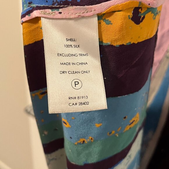 Anthropologie Plenty by Tracy Reese Silk Striped Dress Y2K - Picture 8 of 9